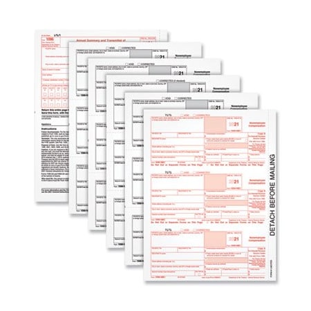 Topsbusfms TOPS, 5-PART 1099-MISC TAX FORMS, 8.5 X 11, 50PK 22993NEC